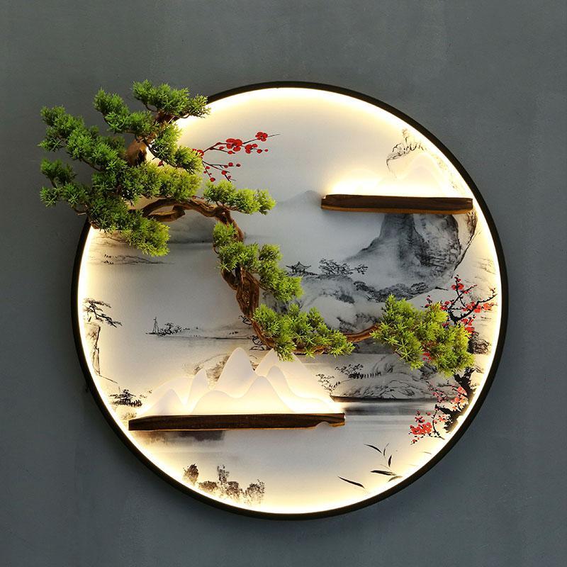 Simulation of welcome Pine hanging painting living room decoration sofa background wall mural office meeting room study bedroom hanging painting