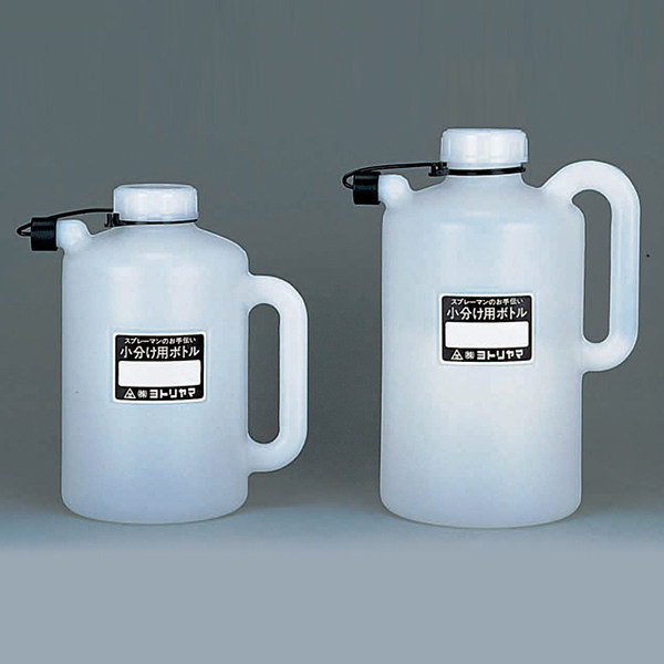 HDPE制试剂瓶高密度聚乙烯分装瓶带把手瓶2L3L日本进口4-5007-01