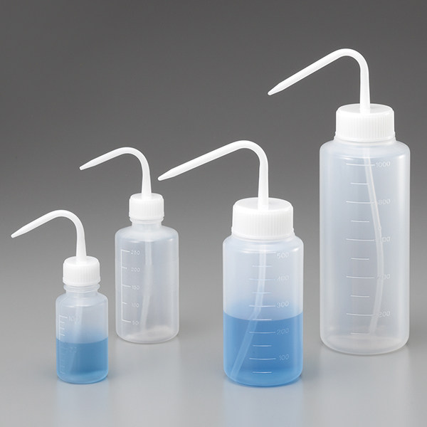 ASONE广口塑料清洗瓶一体成型不漏液4-5658-01/250/500/1000ml