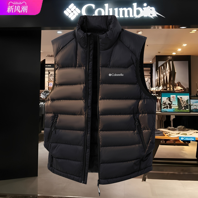 Columbia Discount down Vest for Men 2026 New Autumn and Winter Warm Casual Lightweight 90 White Duck down Inner Vest