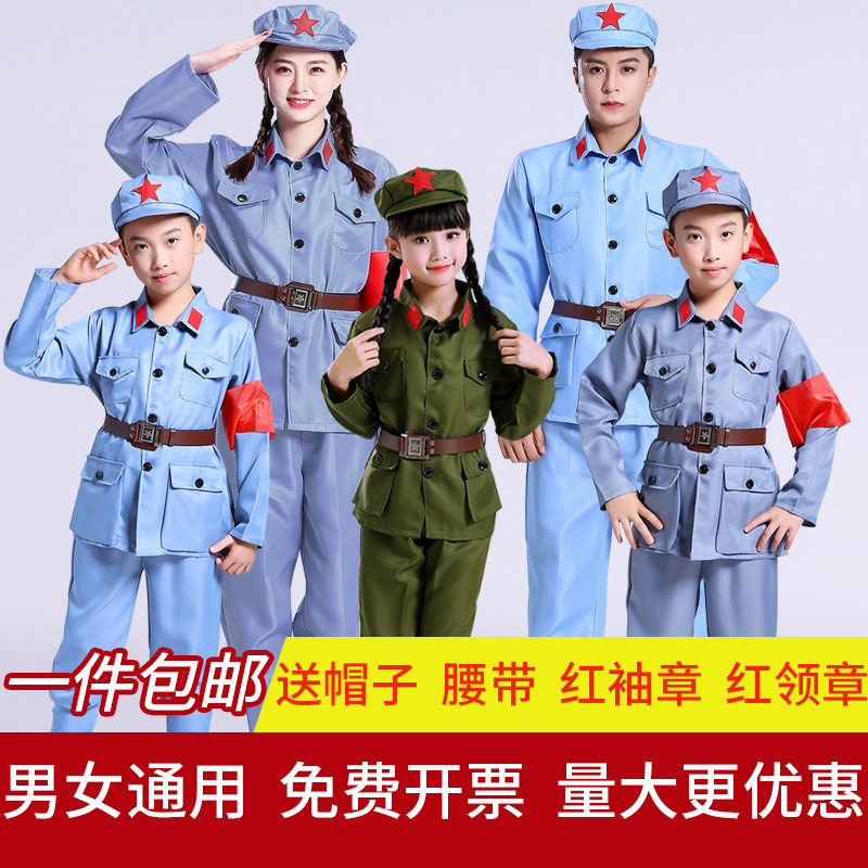 61 Red Army performed to serve adult children male and female uniformed 8-way army chorus male and female stage drama New Fourth Army