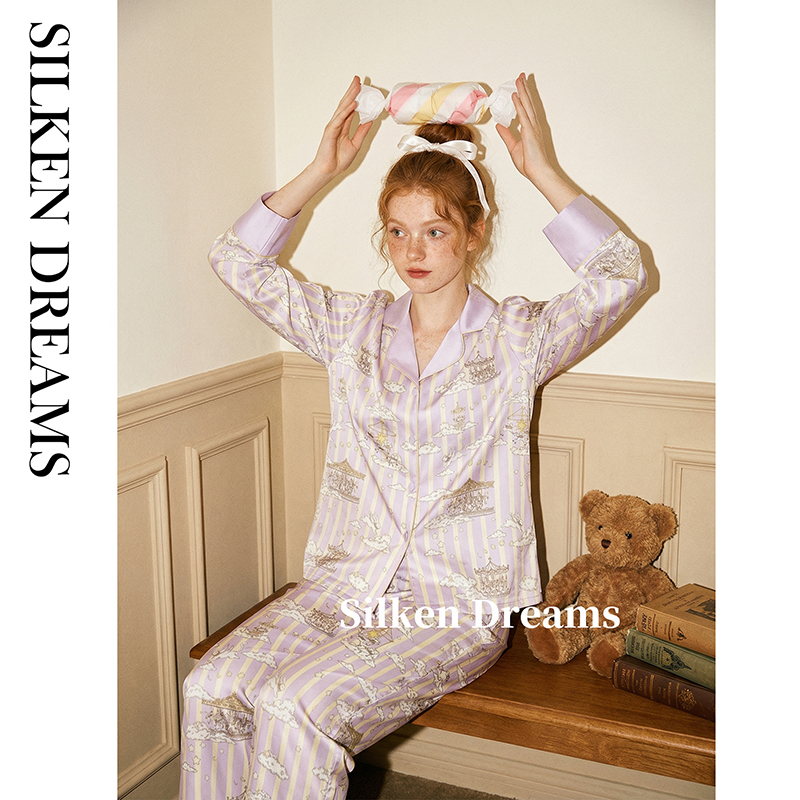 Great Artist | Clouds of Dreams】Spring and Autumn Fashionable Thin Pajamas That Can Be Worn Outside, Long-Sleeved Loungewear 7