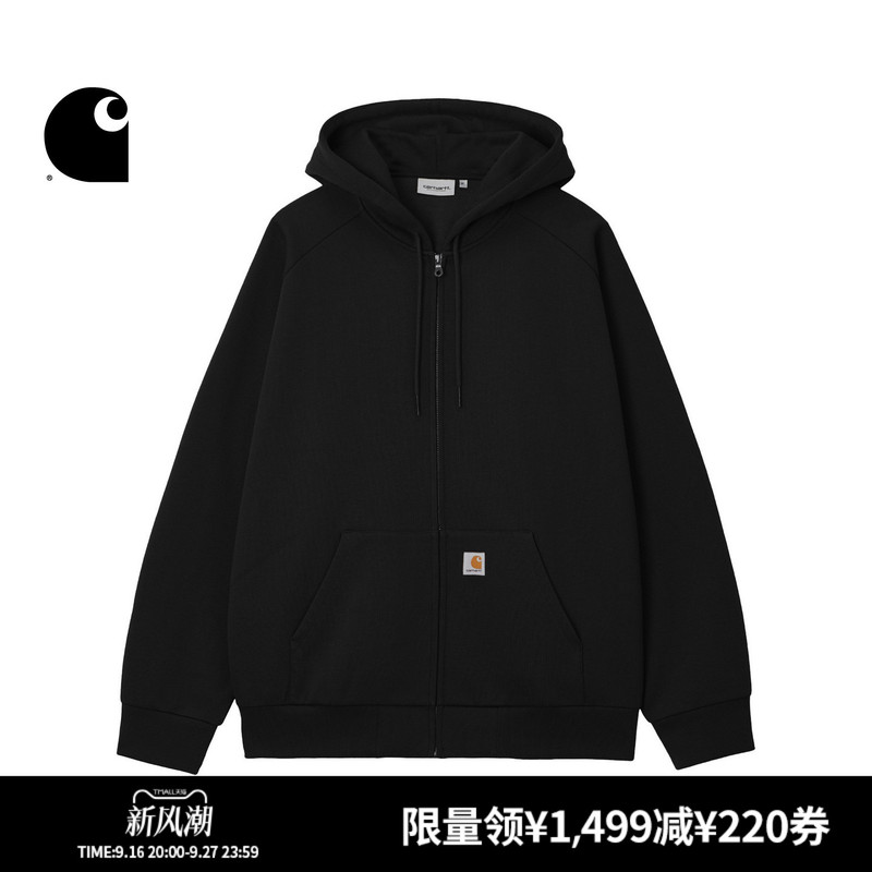 Carhartt Wip Men's Jacket Autumn New Classic Square Logo Wide Version Thickened Hooded Sweatshirt Carhartt
