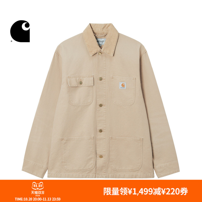 Carhartt Wip Men's Jacket Autumn Classic Square Logo Vintage Michigan Workwear Carhartt Carhartt Wip Men's Jacket Autumn Classic Square Logo Vintage Michigan Workwear Carhartt