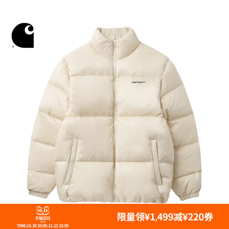 Carhartt Wip down Jacket Men's Autumn and Winter Classic Logo Letter Embroidery Quilted Carhartt