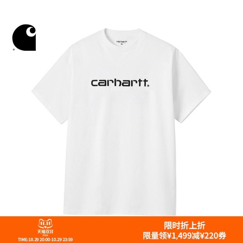 Carhartt Wip Short-Sleeved T-Shirt Men's Autumn and Winter Classic Letter Logo Embroidered Loose Fit Carhartt Carhartt Wip Short-Sleeved T-Shirt Men's Autumn and Winter Classic Letter Logo Embroidered Loose Fit Carhartt