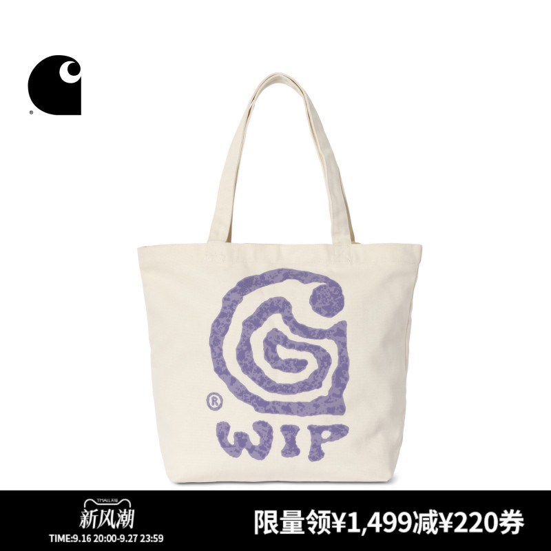 Carhartt Wip Tote Bag Accessories Classic Square Logo Seasonal Pattern Print Carhartt