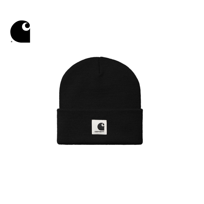Carhartt Wip Women's Beanie, New Autumn Collection, Classic Square Logo, Light Ribbed Knit, Carhartt Carhartt Wip Women's Beanie, New Autumn Collection, Classic Square Logo, Light Ribbed Knit, Carhartt