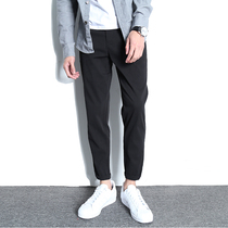 New Summer Thin Section Mens Tapered 90% Pants Men Casual Loose Straight Barrel Casual Pants Men Trends 100 Hitch Pants