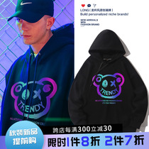 Small Devil Laser Reflective Tide Card 2022 New Trend Easing Ins pure cotton blouses spring and autumn clothing male