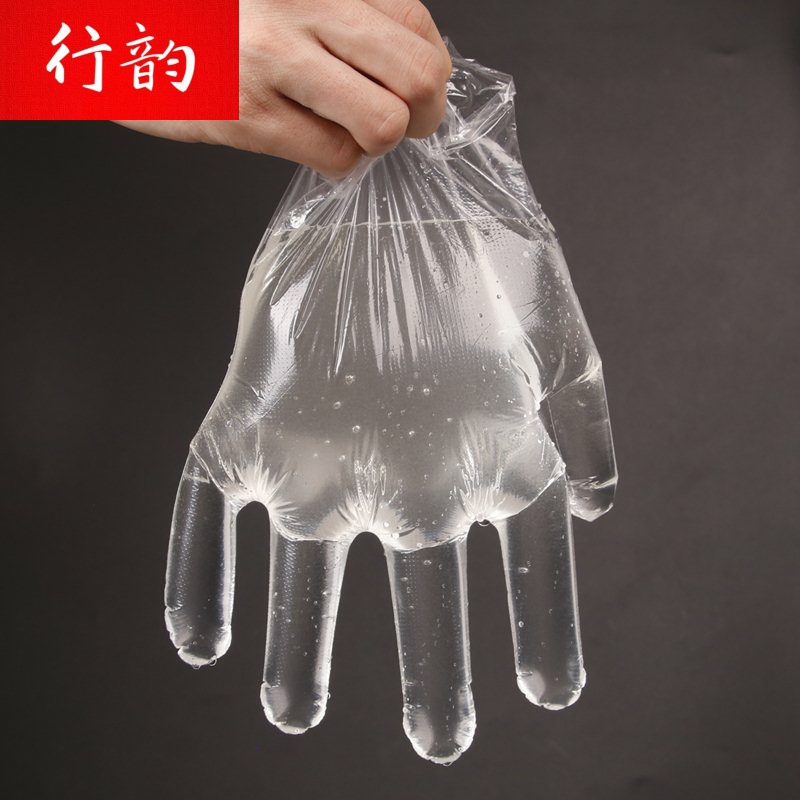 Line Rhyme Thickening Gloves Thin 0 Only Catering Transparent Kitchen home freshness 500 Only