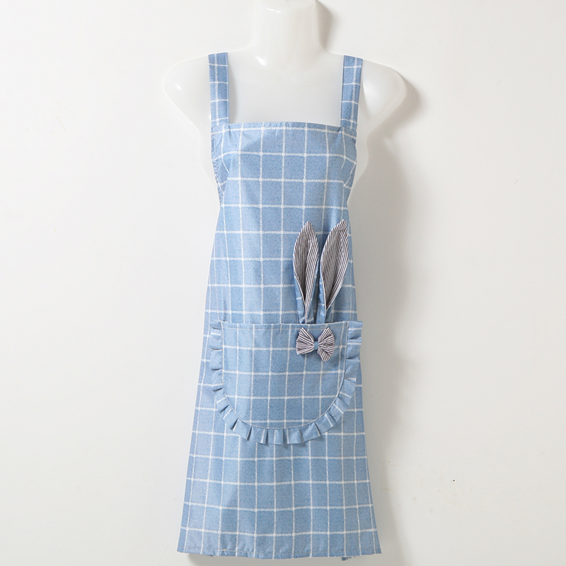 Waterproof oil stain apron household thin men and women kitchen fashion work clotheNew cooking around the waist can wipe hands