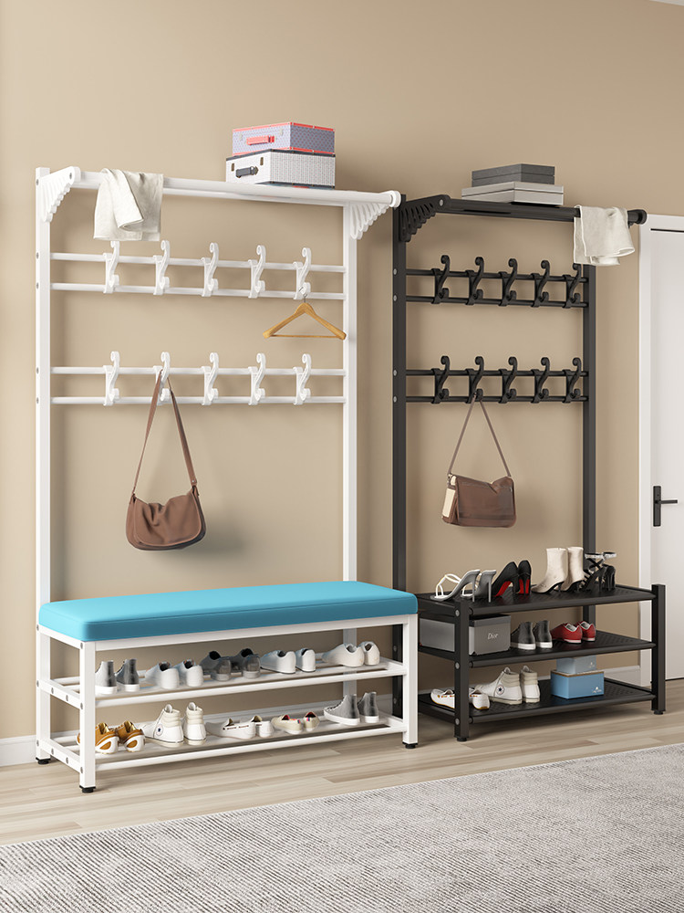 Simple floor-to-ceiling coat rack bedroom rack multi-functional clothes bag shelf vertical hanger shoe rack one