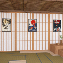 Japan-style wall panel simulation wooden door grille dining room Compartment Protective Wall Panel and wind screenshot tatami background decorated board