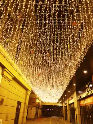 led small colored lights flashing lights string starry hanging lights curtain ice waterfall flowing water Star lights Net red decorative lights