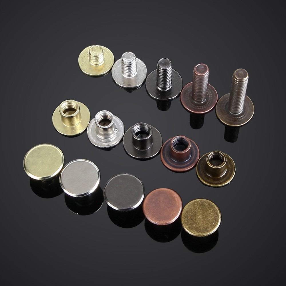 Cylindrical ledger This pair of primary-secondary rivet small screws removable screw cap labor-saving buckle menu nail Finance with a pair of buttons