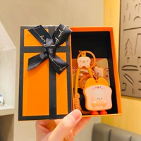 Подвеска, оранжевая подарочная коробка, с медвежатами