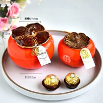 Book Wedding Banquet Arrangement Pendulum Persimmon Delight Sugar Box Home With Persimmon Wedding Full Moon Companion Gift Box Wedding Sugar Box