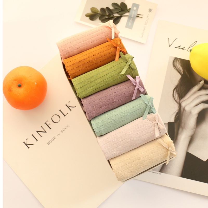 5 Hair Breeding Period Pure Cotton Girls Students Middle Waist Triangle Underwear Junior High School 11-18 Year Old Girl Full Cotton Girl