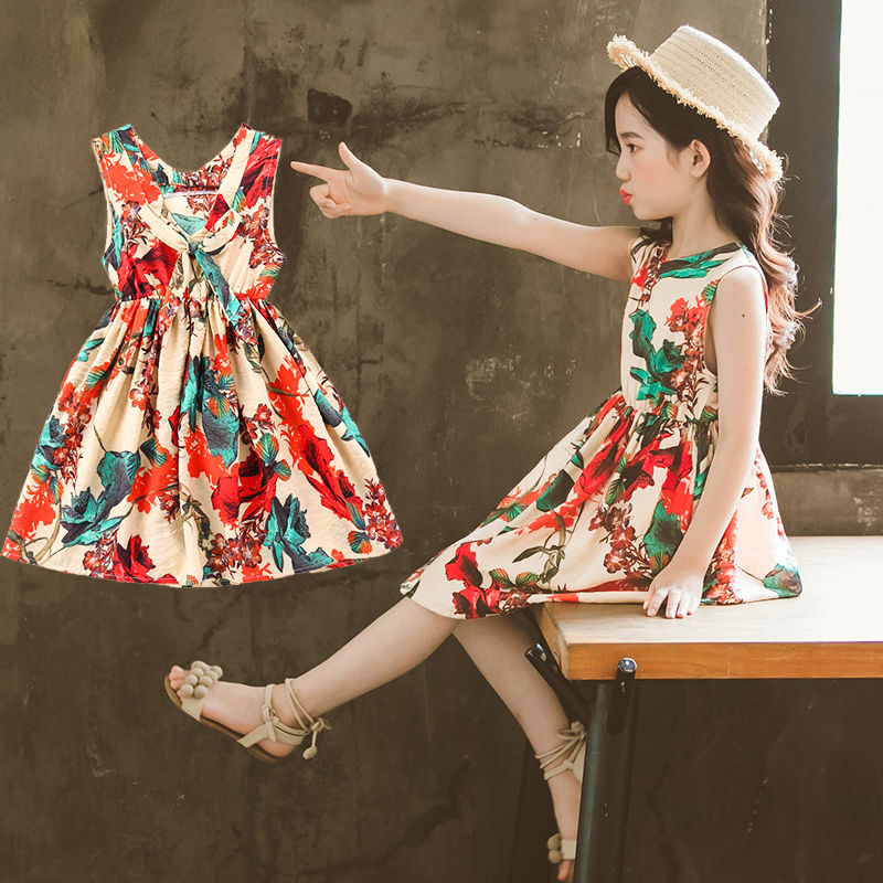 Girl Ocean Dress 2022 Spring Summer New Children Summer Dress Crus Dress Little Girl Miansilk Princess Dresses Superocean Pie