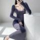 Square neck French sexy long-sleeved knitted dress for women with pure lust style, clavicle temperament, waist-slimming bottoming and hip-covering long skirt
