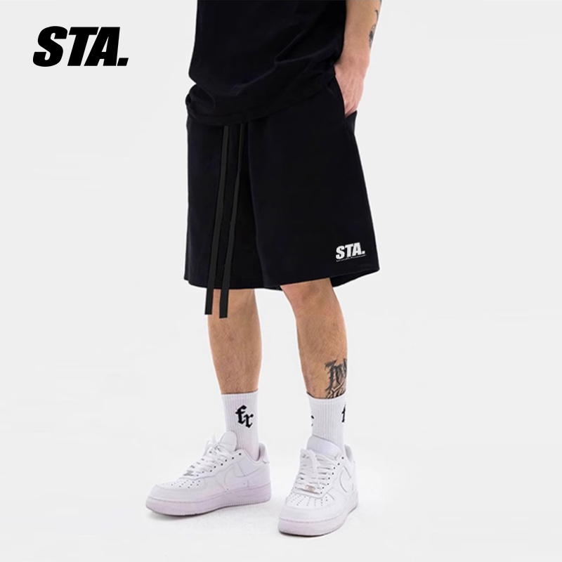 Sta Official Store Summer Basic Shorts Unisex Sports Basketball Heavy-Duty Five-Point Shorts Versatile Drawstring Pants