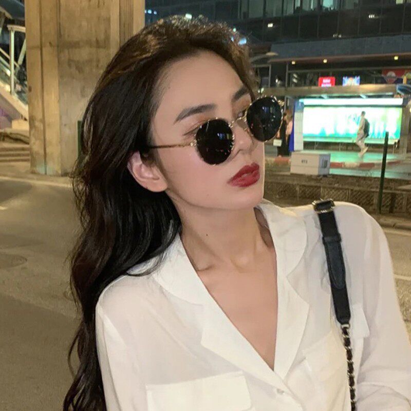 Sun Glasses Lady Senior Sens Small Face 2022 Chaofuku Sun glasses Han version Anti UV glare