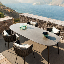 Nordic outdoor tables and chairs courtyard open-air outdoor leisure rattan chair three-piece set terrace net red rattan table and chair combination