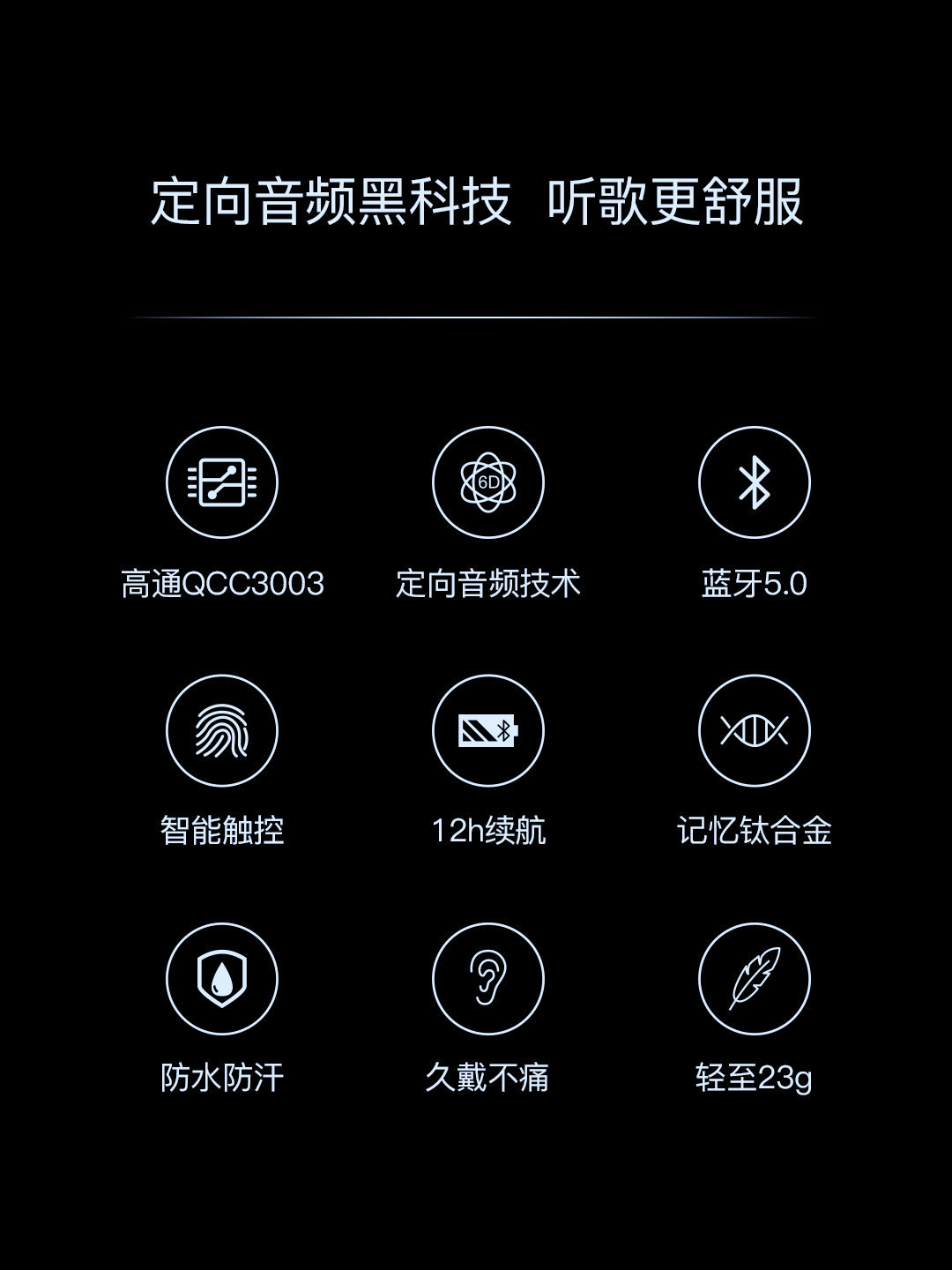 柏图 H11 骨传导蓝牙耳机 高通5.0芯片 钛合金骨架 图1