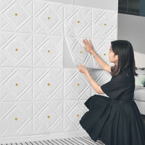 3d three-dimensional wall sticker self-adhesive waterproof TV background wall soft bag wallpaper thickened bedroom living room decoration sticker self-adhesive