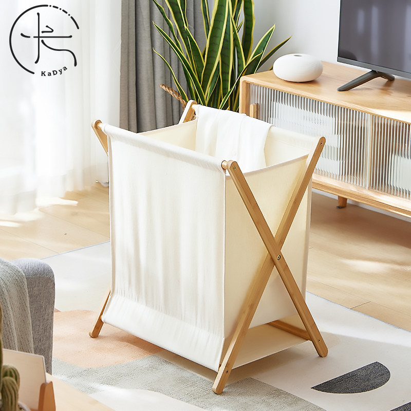 Dirty clothes basket dirty clothes basket home bedroom ins Nordic foldable bamboo storage dirty clothes storage basket storage basket