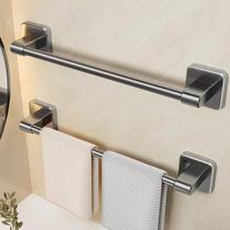 Cream style towel rack bathroom punch-free storage rack bathroom hanger toilet single pole towel bar