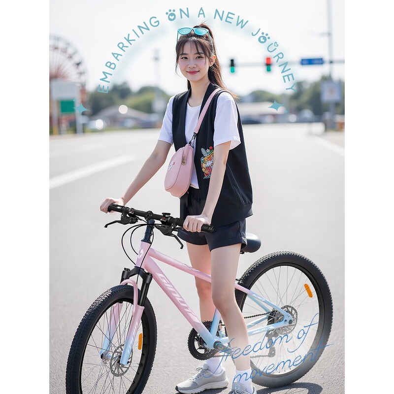 Jiean Special Carbon Fiber Mountain Bike Women's Model Variable-Speed Road Youth Campus Shock-Absorbing Bicycle 24