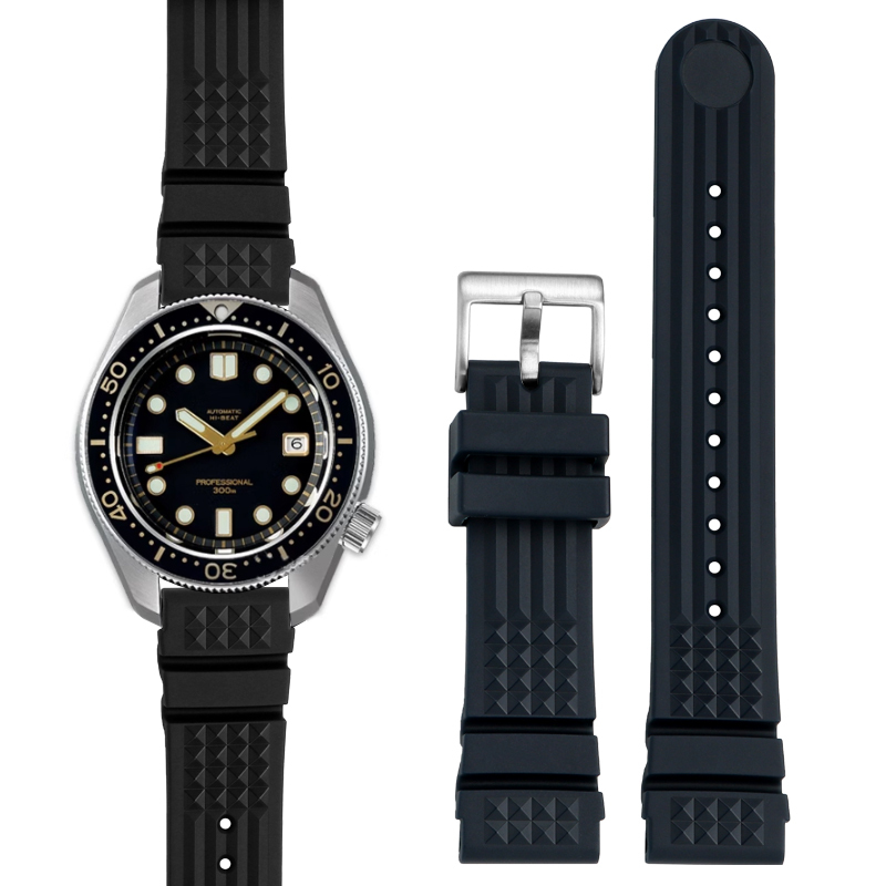 Suitable for Seiko Original mm Series Skx007 Diver's Watch 20mm Abalone Small Mm5 Canister Silicone Watch Strap for Men