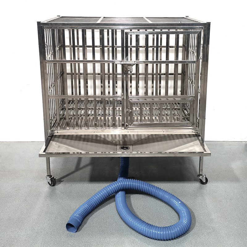 Star Hopper Stainless Steel Dog Cage Thicken Plus Coarse Large Medium Canine Cage Shelter Rain and Yangshed Funnel Pet Cage inside and outside