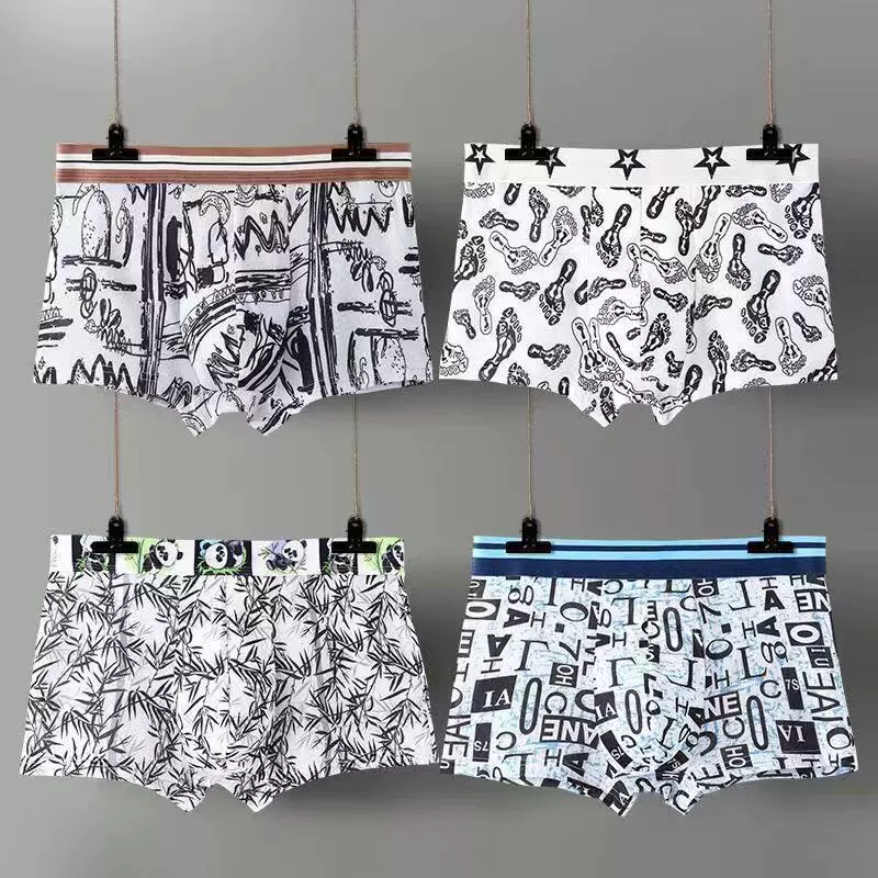 Quần sịp nam boxer tinh tế của Ice Silk quần sịp nam võ sĩ trẻ em mới lạ, thoáng khí, mềm, mượt, thân thiện với làn da - Giống cái