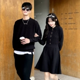 Осенняя демисезонная парная одежда для влюбленных, трикотажный свитер, небольшое дизайнерское платье, коллекция 2021, тренд сезона