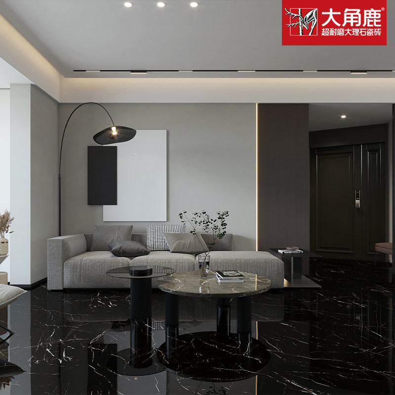 Large Antlers Ultra Wear marble tiles 600x1200 Italian Saint Laurent Black D5-D12029