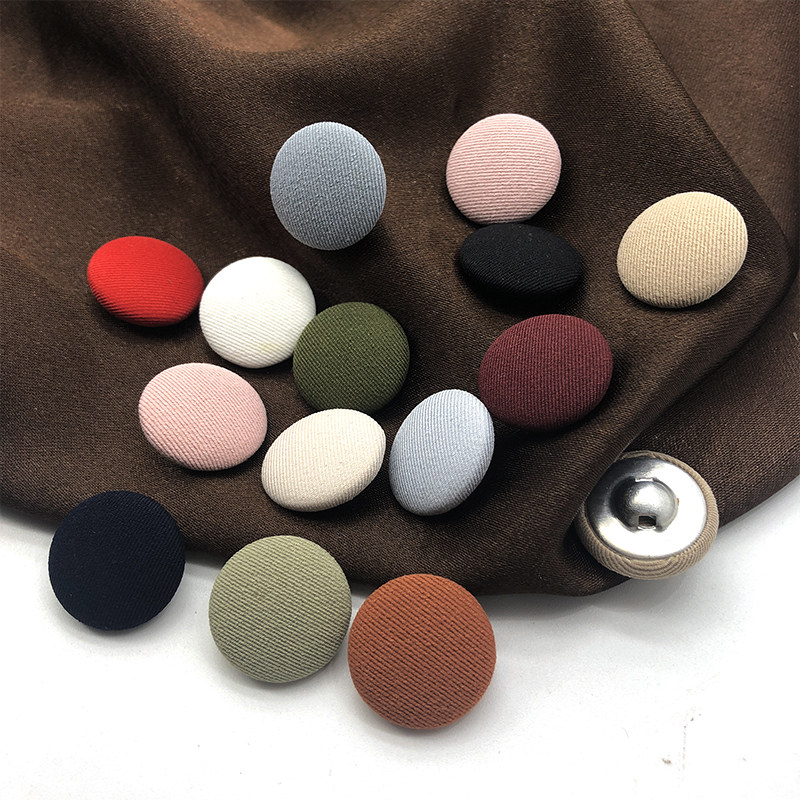 High-grade cloth buttons Women's small suit coat coat button round children's buttons woolen flannel button