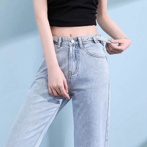Джинсы, летние тонкие штаны, свободный прямой крой, 2024 года, высокая талия, подходит для подростков