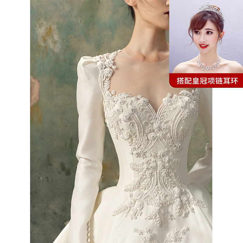  S+Ivory white (Qiti model)+headdress three -piece set   + $12.57 