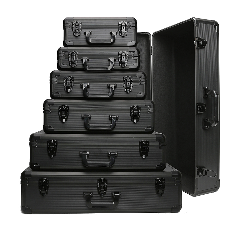 Small portable aluminum alloy toolbox instrument equipment box insurance money box certificate large storage box customized