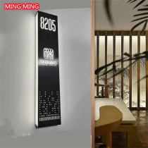 Creative metal stainless steel hotel apartment box foot bath bed and breakfast restaurant e-sports hotel luminous house number customization