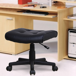 Computer Chair Footrest Small Apartment Swivel Chair Liftable Mobile Footrest Chair Beauty Stool Leather Art Work Stool