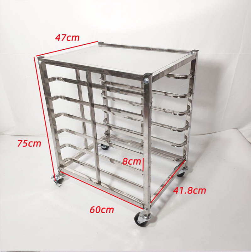 Baking tray rack with bench face 6 layers of shelf shelving shelf 40 * 60 bread rack Stainless Steel Frame Subcar