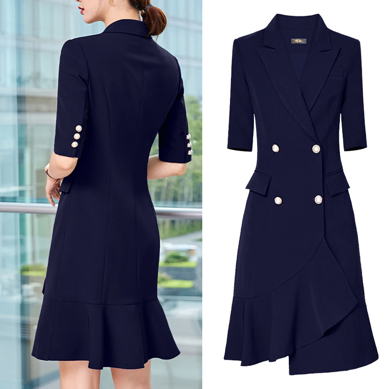 Double-breasted suit professional dress tooling sample house showroom stewardess overalls temperament goddess fan clothing high-end autumn