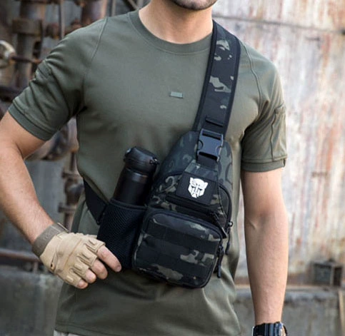 Нагрудная сумка, мужской шоппер, дорожная сумка на одно плечо, тактический рюкзак, универсальная поясная сумка, рогатка