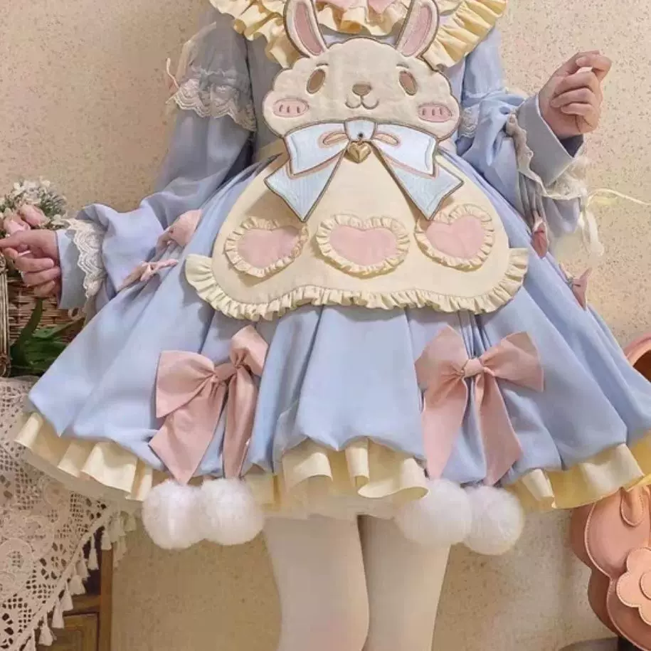 Хлопковое демисезонное платье с длинными рукавами, стиль Лолита, Lolita OP