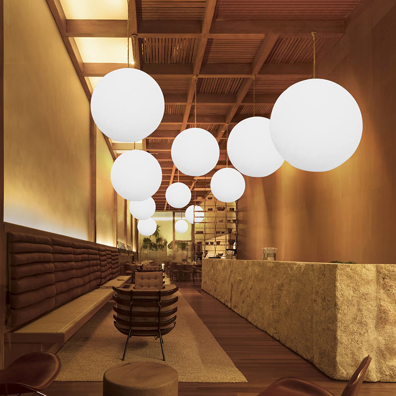 LED ball chandelier mall atrium hotel dining room exhibition simple beauty decoration outdoor activity ball light