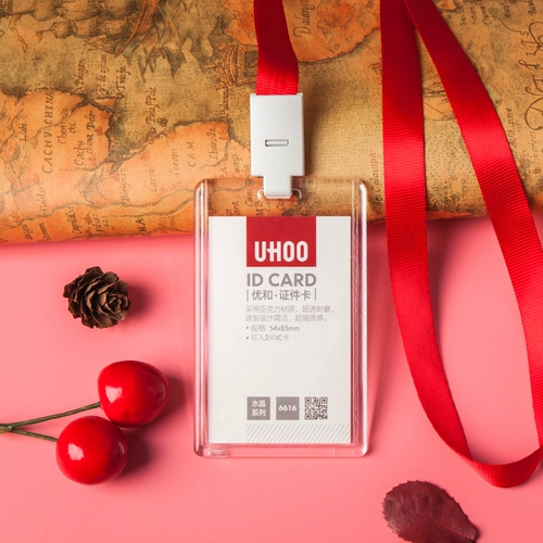 Акриловый рабочий прозрачный картхолдер, бейджик, ремешок